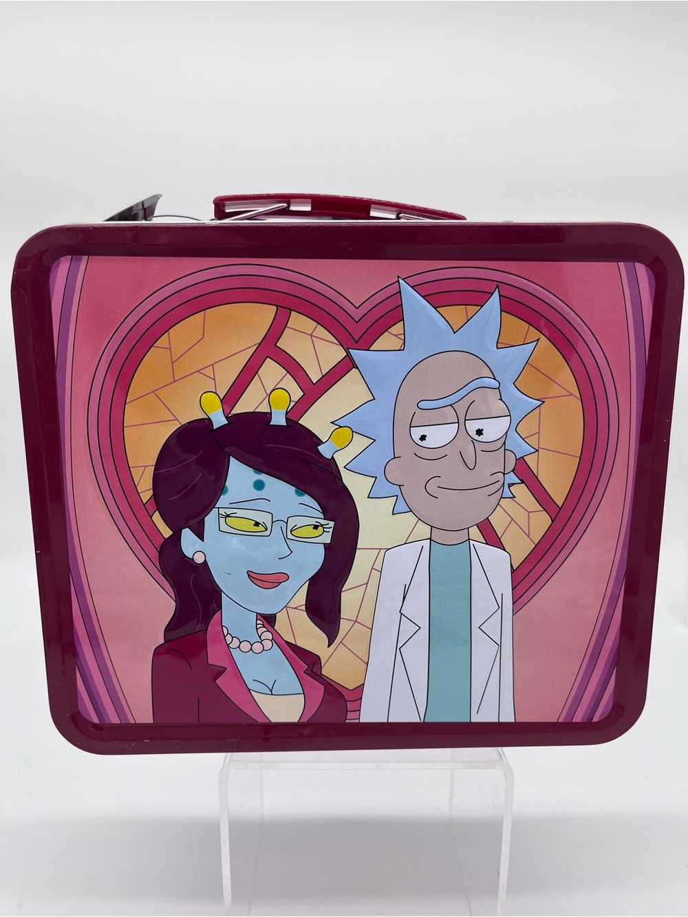 Loungefly Rick and Morty Pink and Purple Metal Lunch Box - NWT
